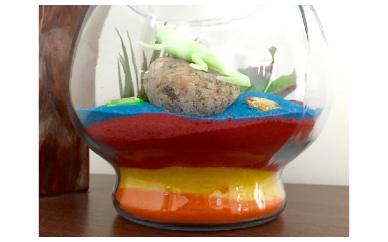 Down in the Desert Sand Art Terrarium